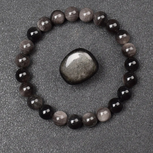 Silvery Obsidian Odette - Breng harmonie in je huis en je geest - Afbeelding 1